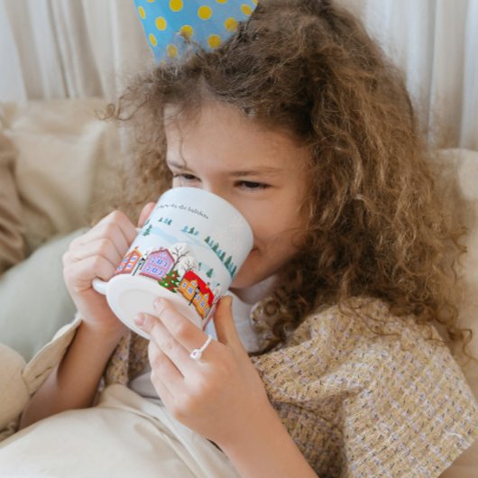 Charmante Winter Village Mok -  cadeau