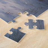 Charmante winterdag landschapskunst legpuzzel (Zijkant)