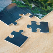 Charmante wintervakantiescene legpuzzel (Zijkant)