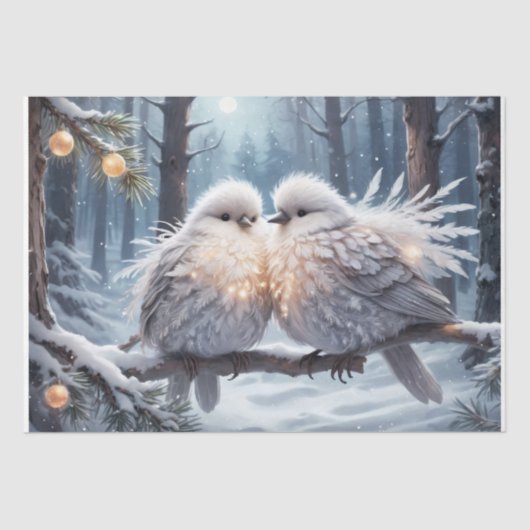 Charmante Wintervogels - Decoupage - Tissuepapier (Voorkant)