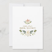 Charmante witte crème bloemen bruidstheepartij kaart (Achterkant)