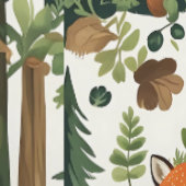 Charmante Woodland Creatures Forest Fox & Uil Behang (Zoom)