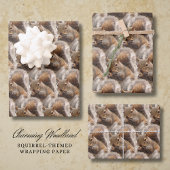 Charmante Woodland Eekhoorn Gift Wrap Inpakpapier Vel