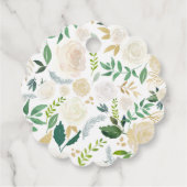 Charmante Woodland Floral Favor Labels (Achterkant)