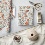 Charmante Woodland Wonder Animal Gift Wrap Cadeaupapier<br><div class="desc">Wikkel je geschenken in boswonder met dit charmante verpakkingspapier met een dierenthema! Met schattige handgetekende vossen, uilen, konijnen en andere prachtige dieren omringd door delicate bladeren en bloemen, is dit ontwerp ideaal voor kinderen, tieners en zelfs volwassenen die dol zijn op natuur en dieren. Het zachte pastelpalet en de grillige...</div>