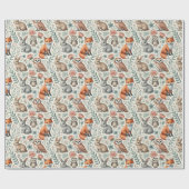 Charmante Woodland Wonder Animal Gift Wrap Cadeaupapier (Vlak)