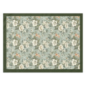 Charmante  zachte pastelgroene witte bloemetjes tafelkleed (Voorkant (Horizontaal))