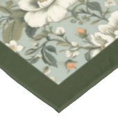 Charmante  zachte pastelgroene witte bloemetjes tafelkleed (Gekanteld)