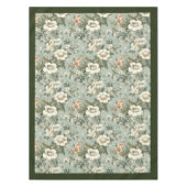 Charmante  zachte pastelgroene witte bloemetjes tafelkleed (Voorkant)