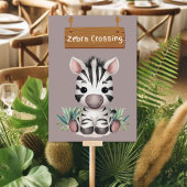 Charmante Zebra Crossing Oerwoud Safari Table Kaar Kaart