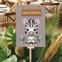 Charmante Zebra Crossing Oerwoud Safari Table Kaar Kaart