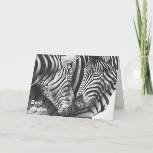 Charmante Zebras Verjaardag Kaart (Voorkant)