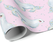 Charmante zeehond Ocean Animals in Pastel Pink Cadeaupapier (Rol Hoek)