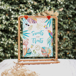 Charmante Zeemeermin Dessert Verjaardagsteken Poster