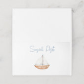 Charmante zeilboot Food Label Place Card Plaatskaartje (Buitenkant ongevouwen)