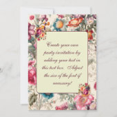 Charmante Zomer Bloemen Uitnodiging Sjabloon (Voorkant)