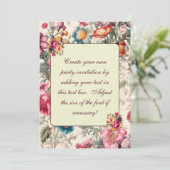 Charmante Zomer Bloemen Uitnodiging Sjabloon (Staand voorkant)