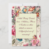 Charmante Zomer Bloemen Uitnodiging Sjabloon (Achterkant)