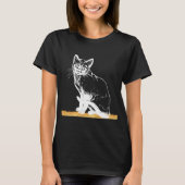 Charmante zwart-wit kat-tastic t-shirt (Voorkant)