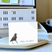 Charmante Zwarte Raven Strutting Vogel Wit & Grijs Post-it® Notes