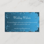  charme: Blauwgroen bruiloft website Kaart (Voorkant)