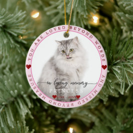 Charme Cute In Loving Memory Kat Foto Monogram Keramisch Ornament