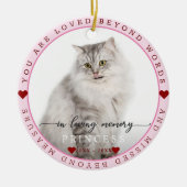 Charme Cute In Loving Memory Kat Foto Monogram Keramisch Ornament (Voorkant)