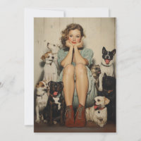  charme = een jonge vrouw omringd door honden