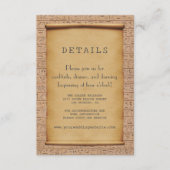 Charme  Egyptische Papyrus bruiloft receptie Informatiekaartje (Voorkant)