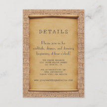 Charme  Egyptische Papyrus bruiloft receptie