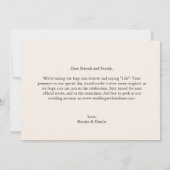 Charme en moderne foto save the date (Achterkant)