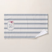 Charme Franse boerderij blauw en wit gestreept Bad Handdoek (Handdoek)