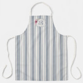 Charme Franse boerderij blauw en wit gestreept Schort (Voorkant)