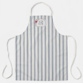 Charme Franse boerderij blauw en wit gestreept Schort (Voorkant)