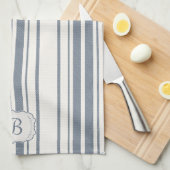 Charme Franse boerderij blauw en wit gestreept Theedoek (Quarter Fold)