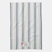 Charme Franse boerderij blauw en wit gestreept Theedoek (Verticaal)