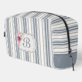 Charme Franse boerderij blauw en wit gestreept Toilettasje (Rechterhoek)