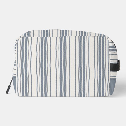 Charme Franse boerderij blauw en wit gestreept Toilettasje (Achterkant)