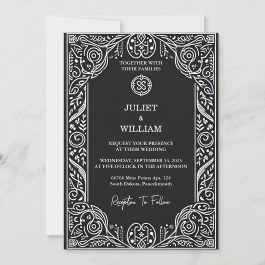 Charme Keltische Nordic middeleeuwse Scroll Viking Kaart (Voorkant)