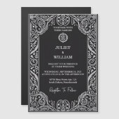 Charme Keltische Nordic middeleeuwse Scroll Viking Magnetische Uitnodiging (Voorkant / Achterkant)