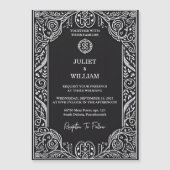 Charme Keltische Nordic middeleeuwse Scroll Viking Magnetische Uitnodiging (Voorkant)