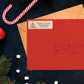 charme kerstboom retouradres etiket