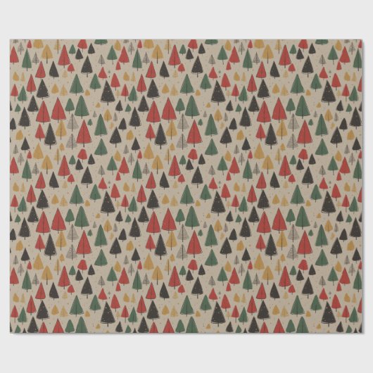  charme: kerstboompatroon cadeaupapier (Vlak)