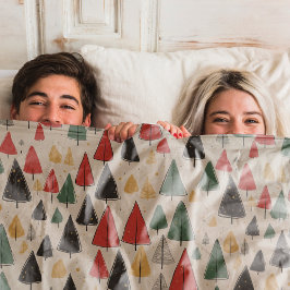  charme: kerstboompatroon fleece deken
