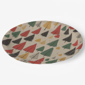 charme: kerstboompatroon papieren bordje (Gekanteld)