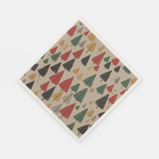  charme: kerstboompatroon servet (Hoek)
