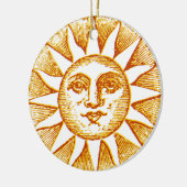  charme: mystieke zon elegantie keramisch ornament (Links)