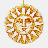  charme: mystieke zon elegantie keramisch ornament (Achterkant)