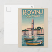 charme: Oude Toren van Rovinj Briefkaart (Voorkant / Achterkant)