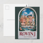  charme: Oude Toren van Rovinj Briefkaart (Voorkant / Achterkant)